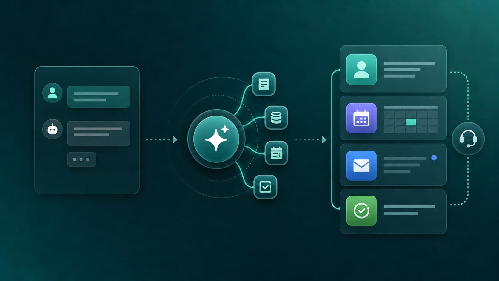 Plataforma Seelai comparando un chatbot de respuestas con un agente de IA conectado a CRM, agenda e inbox