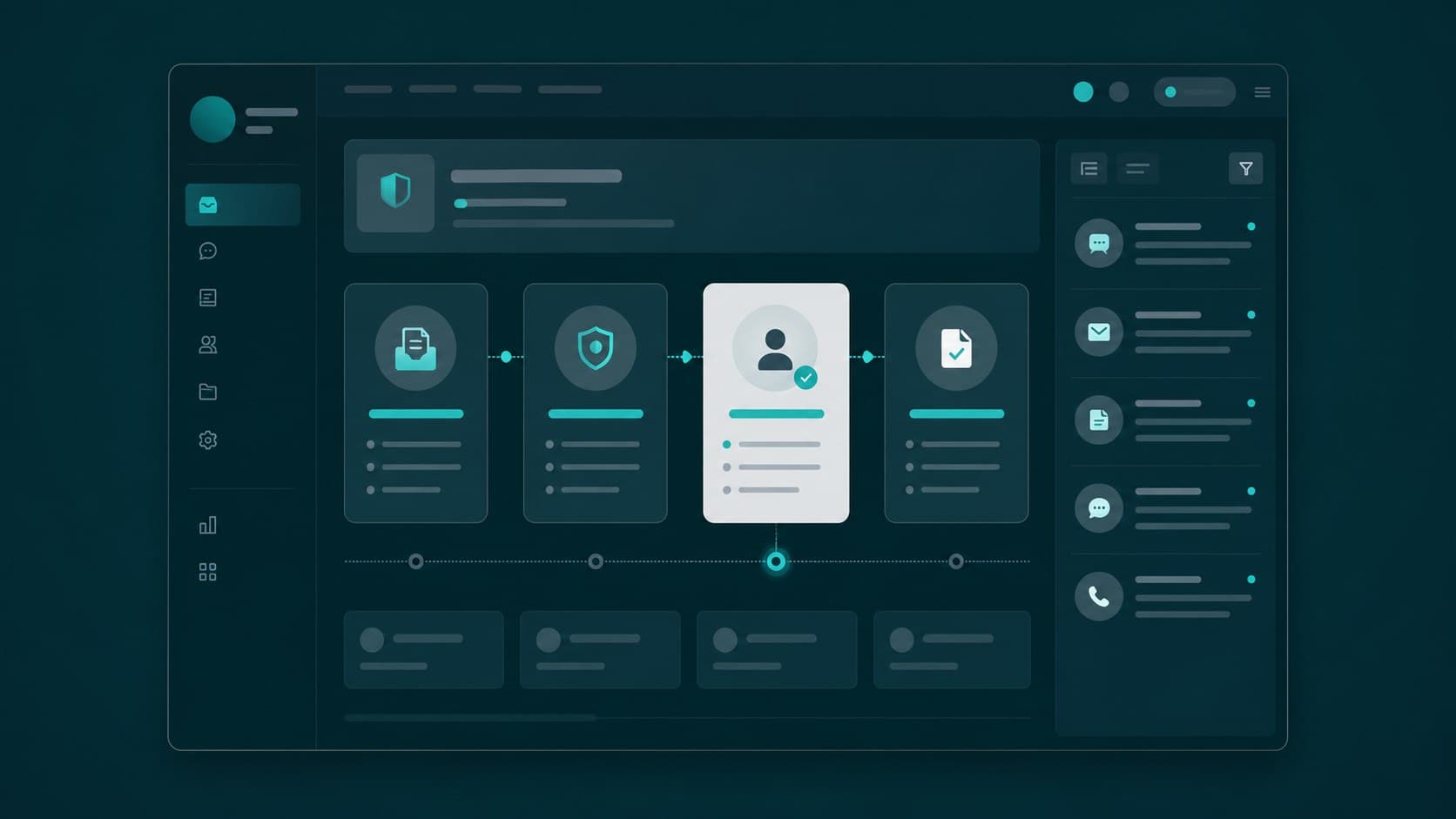 Plataforma de seguros coordinando una solicitud de endoso con validación de datos, revisión humana y actualización de póliza